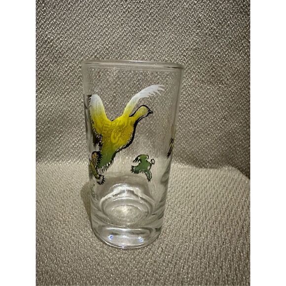 Vintage Hazel Atlas Wild Fowl Quail Bird Glass Tumbler 5” Retro MCM - Picture 3 of 8